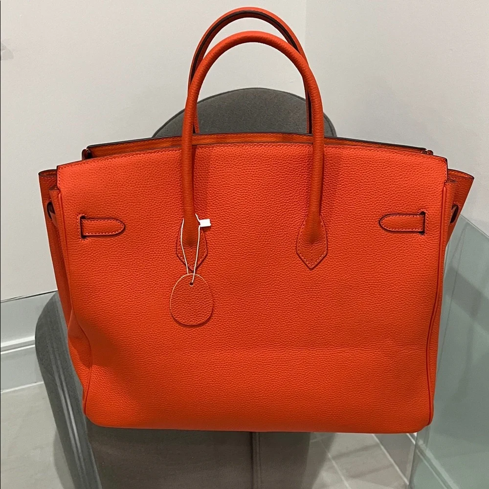 Orange Designer Handbag - Picture 4 of 4